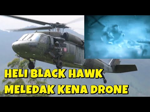 Youtube Thumbnail image of : DETIK DETIK HELIKOPTER BLACK HAWK MELEDAK DI HANTAM DRONE